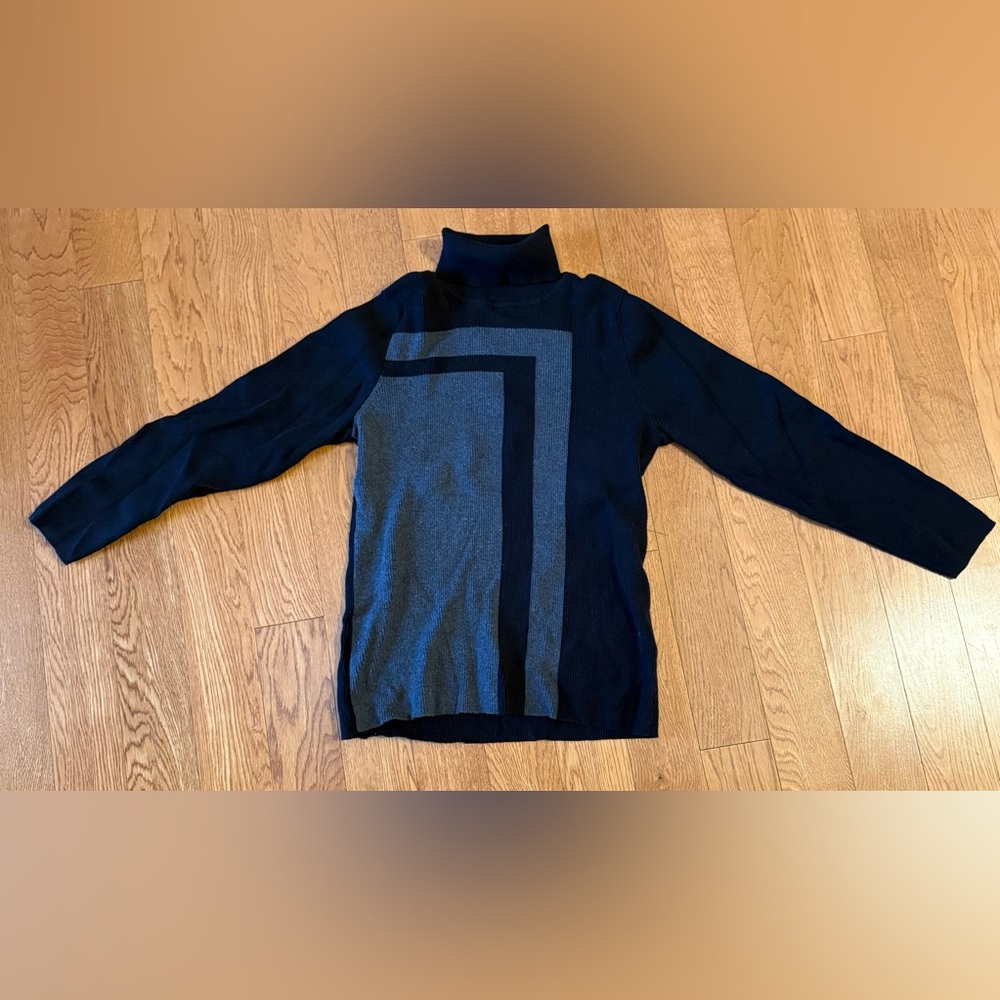 Women’s Style & Co Black and Gray Turtleneck Sweater